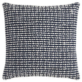 20 X 20 Navy Blue Zippered 100% Cotton Throw Pillow